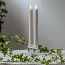 STAR TRADING LED-stripe, beige, 25 cm voks batteri sett med 2 stk| Julebelysning|Dekorasjonsbelysning