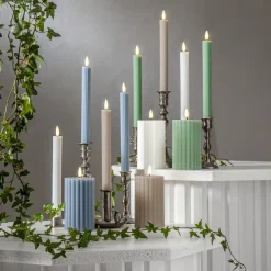 STAR TRADING LED-stripe, beige, 25 cm voks batteri sett med 2 stk| Julebelysning|Dekorasjonsbelysning