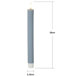 STAR TRADING LED-stripe, blå, 25 cm, voksbatteri, sett med 2 stk Hot