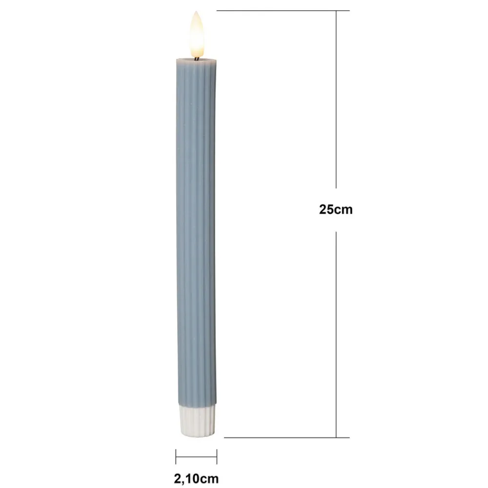STAR TRADING LED-stripe, blå, 25 cm, voksbatteri, sett med 2 stk Hot