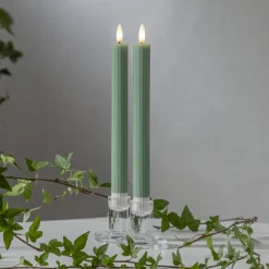 STAR TRADING LED-stripe, grønn, 25 cm, voksbatteri, sett med 2 stk Discount