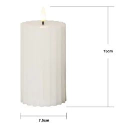 STAR TRADING LED-stripe hvitt 15 cm ekte voks batteridrevet| Julebelysning|Dekorasjonsbelysning