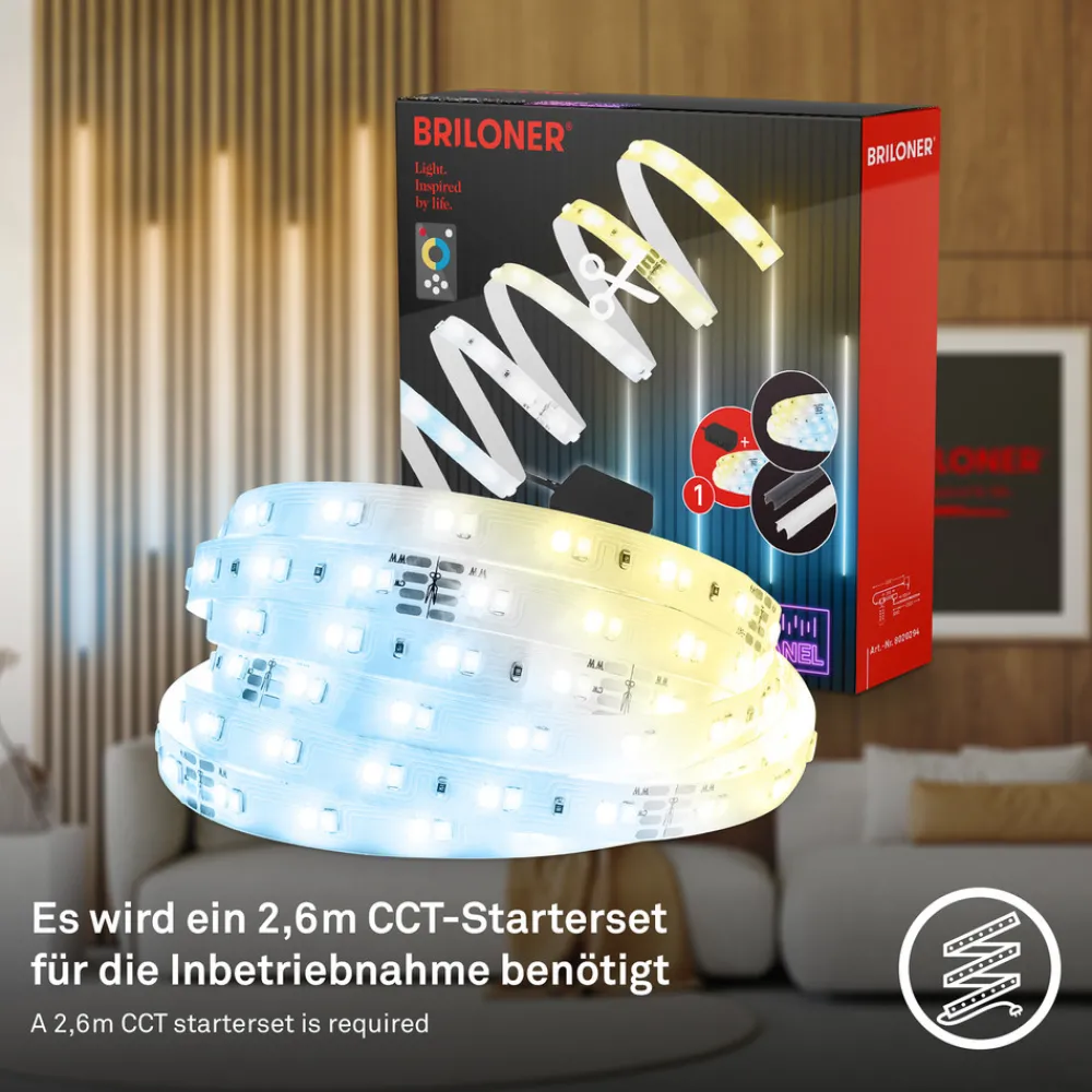 Briloner LED-stripe Pimp your panel, startsett, CCT, lengde 2,6 m Clearance