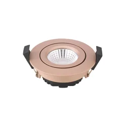 Sigor LED-takinnbyggingsspot Diled, Ø 8,5 cm, 6 W, 3000 K, rosé| Downlights|Spotter I Tak