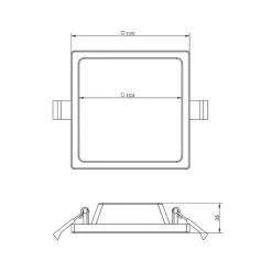 Deko-Light LED-takinnfellingslampe Alya hvit 12x12cm 3 000 K| Downlights