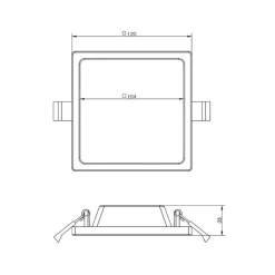 Deko-Light LED-takinnfellingslampe Alya hvit 12x12cm 2 700 K Clearance