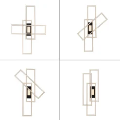 JUST LIGHT. GmbH LED-taklampe Asmin, CCT, svart, 98,9x69,4 cm| Design- Og Hotellbelysning|Led-Innendørs