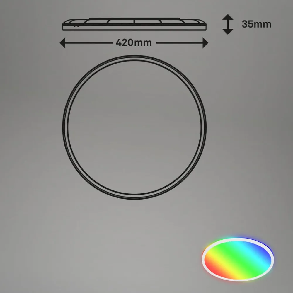 Briloner LED-taklampe B smart RGBW dimmbar hvit Ø 42 cm| Smarthus Belysning