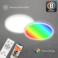 Briloner LED-taklampe B smart RGBW dimmbar hvit Ø 42 cm| Smarthus Belysning