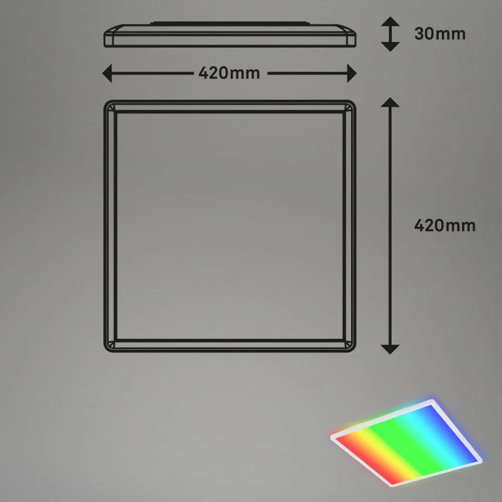 Briloner LED-taklampe B smart RGBW dimmbar hvit 42x42cm| Smarthus Belysning