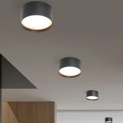 CMD LED-taklampe 9092, Ø 12 cm, antrasitt, IP44, metall New