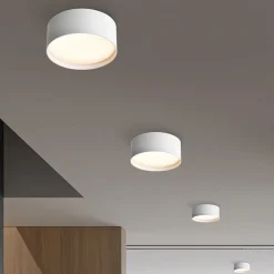 CMD LED-taklampe 9093, Ø 12 cm, hvit, IP44, metall Best