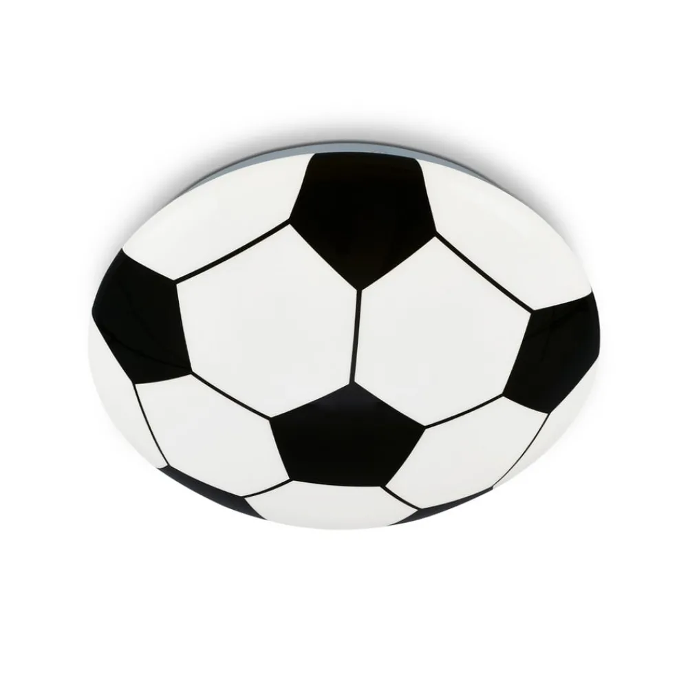 Briloner LED-taklampe Fotball, svart/hvit Ø 27,5cm| Led-Innendørs|Taklamper