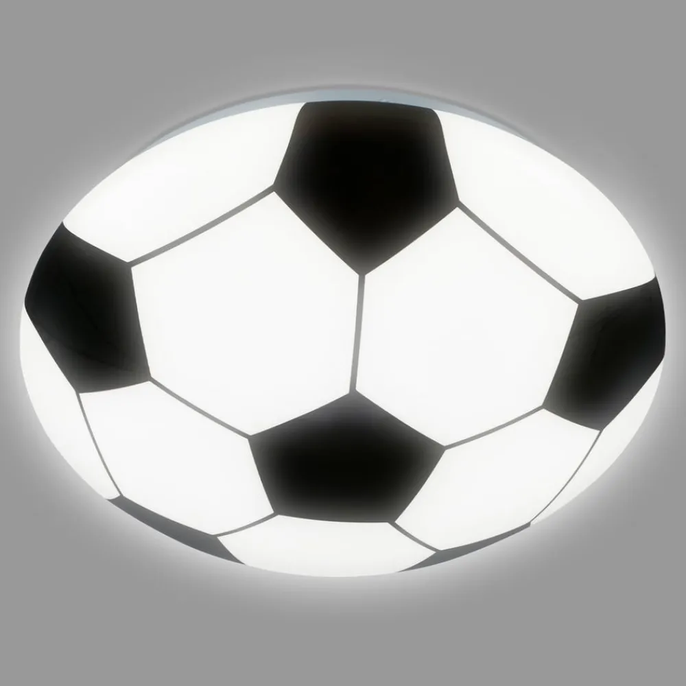 Briloner LED-taklampe Fotball, svart/hvit Ø 27,5cm| Led-Innendørs|Taklamper