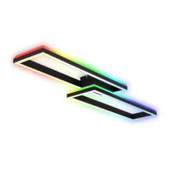 Briloner LED-taklampe Frame 2 lysk RGBW backlight svart| Led-Innendørs|Taklamper