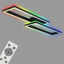 Briloner LED-taklampe Frame 2 lysk RGBW backlight svart| Led-Innendørs|Taklamper