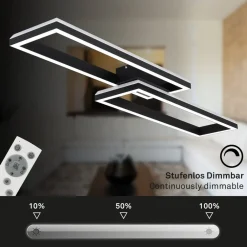 Briloner LED-taklampe Frame 2 lysk RGBW backlight svart| Led-Innendørs|Taklamper