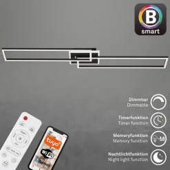 Briloner LED-taklampe Frame S CCT 110 x 24,8 cm svart| Smarthus Belysning