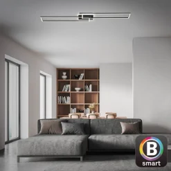 Briloner LED-taklampe Frame S CCT 110 x 24,8 cm svart| Smarthus Belysning
