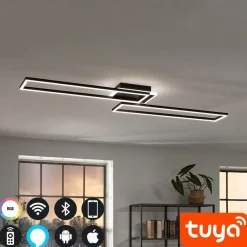 Briloner LED-taklampe Frame S CCT 110 x 24,8 cm svart| Smarthus Belysning