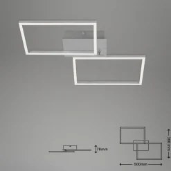 Briloner LED-taklampe Frame S, dimbar, CCT, 50 x 38,8 cm Outlet