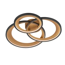 Trio Lighting LED-taklampe Granada, svart matt/gull Sale