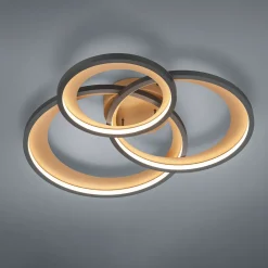 Trio Lighting LED-taklampe Granada, svart matt/gull Sale