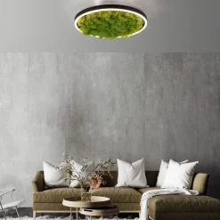 JUST LIGHT. GmbH LED-taklampe Green Ritus, mose, dimbar Ø39,3 cm Hot