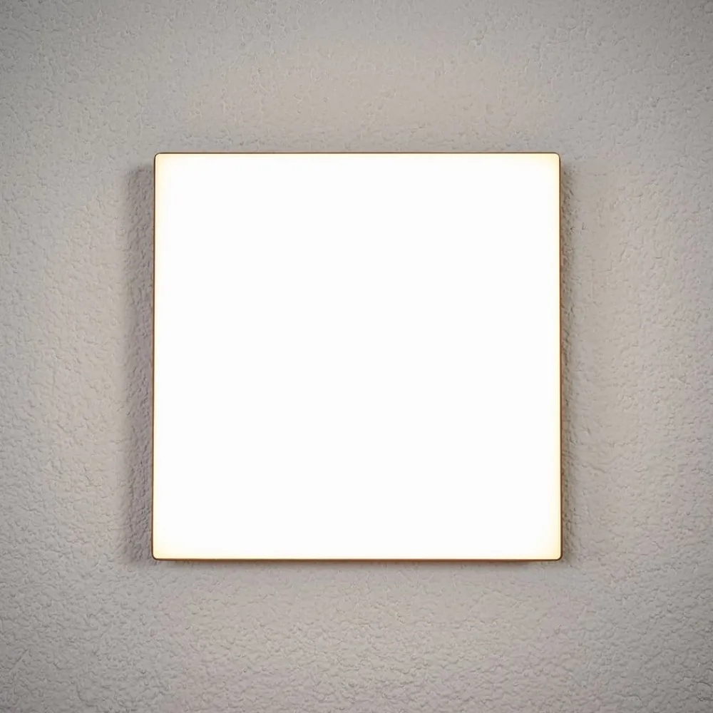 Lucande LED-taklampe Henni, IP65, sensor, 30x30 cm, antrasitt| Kommersiell Utebelysning|Led-Utendørs