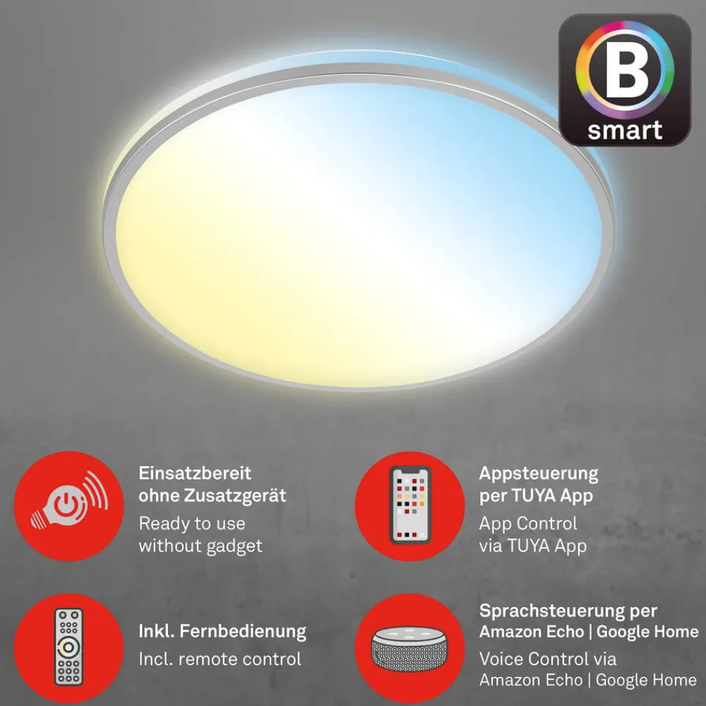 Briloner LED-taklampe Ivy S, dimbar, CCT, Ø 49 cm| Smarthus Belysning