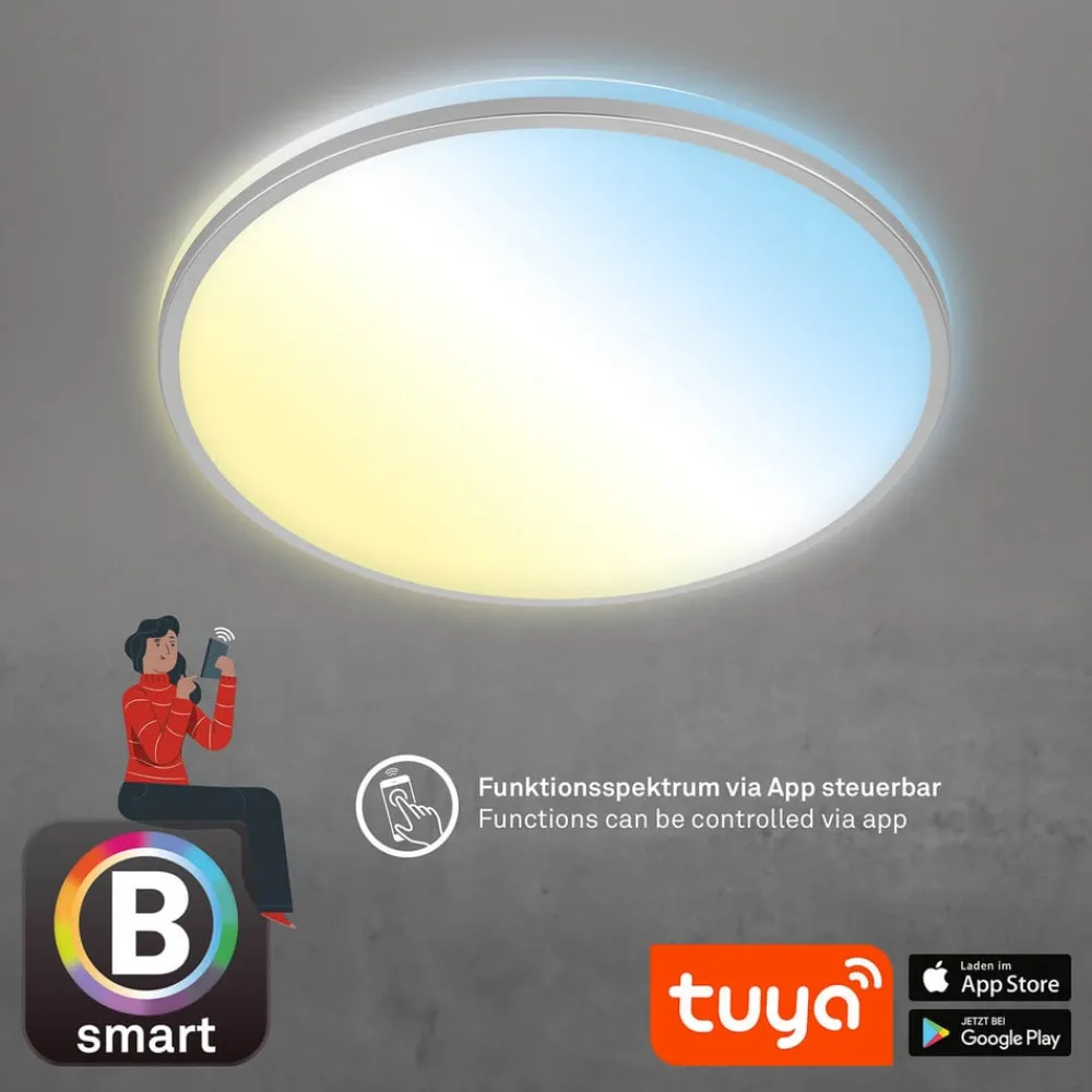 Briloner LED-taklampe Ivy S, dimbar, CCT, Ø 49 cm| Smarthus Belysning