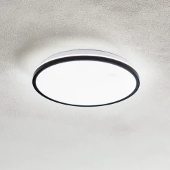 Briloner LED-taklampe Lana, bakgrunnsbelyst effekt Ø28 svart| Kontorbelysning