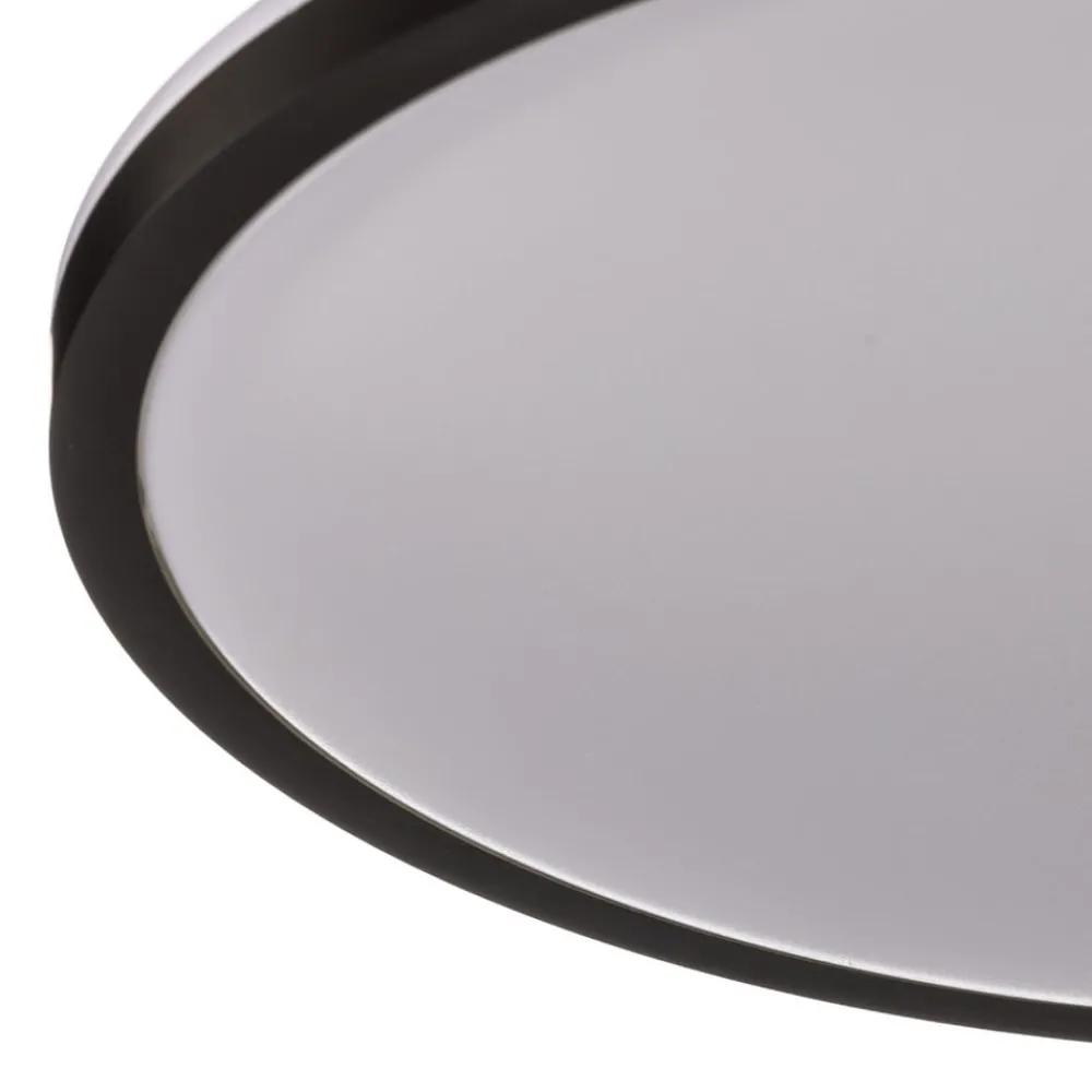 Briloner LED-taklampe Lana, bakgrunnsbelyst effekt Ø28 svart| Kontorbelysning