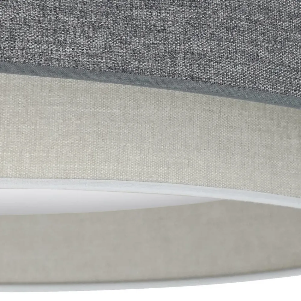 Duolla LED-taklampe Luneta Chenille blå/grå Ø 60 cm 3-trinns dimbar| Taklamper