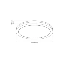 Milagro Lighting LED-taklampe Marlon, Ø 40 cm, svart, plast, IP54 New