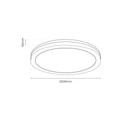 Milagro Lighting LED-taklampe Marlon, Ø 22 cm, svart, plast, IP54 Hot