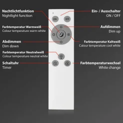 Briloner LED-taklampe Piatto S WiFi Bluetooth CCT fjernktr Online