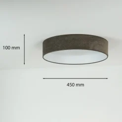 Duolla LED-taklampe Plafond, ledning mørkegrå, Ø 45 cm 3-trinns dimbar Best