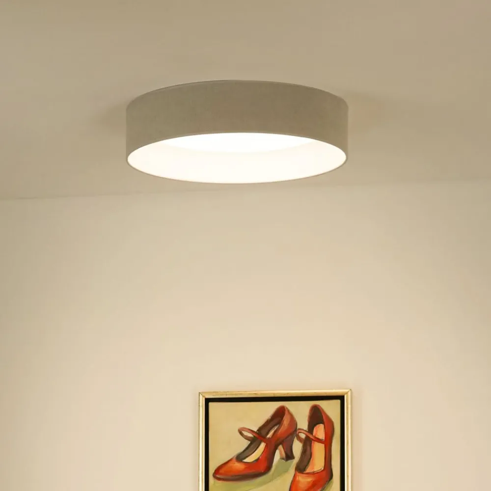 Duolla LED-taklampe Plafond, Soro lysegrå, Ø 45 cm, 3-trinns dimbar| Taklamper