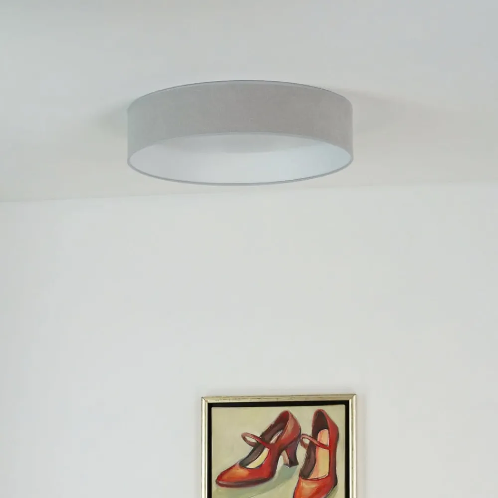 Duolla LED-taklampe Plafond, Soro lysegrå, Ø 45 cm, 3-trinns dimbar| Taklamper