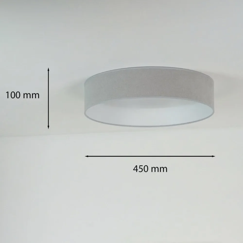 Duolla LED-taklampe Plafond, Soro lysegrå, Ø 45 cm, 3-trinns dimbar| Taklamper