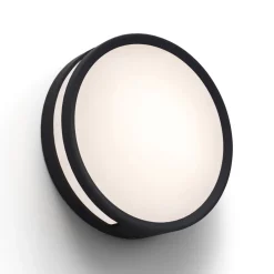 LUTEC LED-taklampe Rola, utendørs, svart, Ø 18 cm Hot