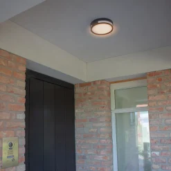 LUTEC LED-taklampe Rola, utendørs, antrasitt, Ø 18 cm Hot