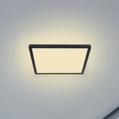 Globo LED-taklampe Sapana, kantet, dimbar, svart| Design- Og Hotellbelysning|Led-Innendørs