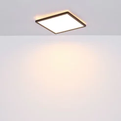 Globo LED-taklampe Sapana, kantet, dimbar, svart| Design- Og Hotellbelysning|Led-Innendørs