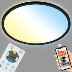 Briloner LED-taklampe Slim S dimbar CCT svart Ø 29 cm New