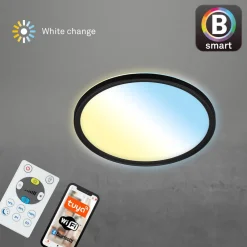 Briloner LED-taklampe Slim S dimbar CCT svart Ø 29 cm New