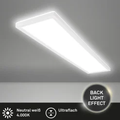 Briloner LED-taklampe Tava, hvit, plast, 98 cm, bakgrunnsbelysning Hot