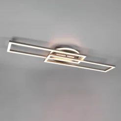 Reality Leuchten LED-taklampe Twister roterbar fjernkontroll nikkel Sale