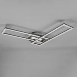 Reality Leuchten LED-taklampe Twister roterbar fjernkontroll nikkel Sale